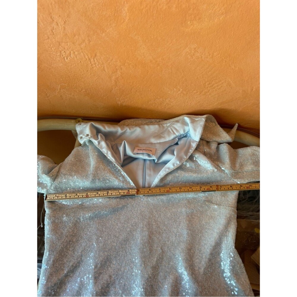 16Arlington Michelle Sequin Feather Trim Top UK 8 Designer - Picture 12 of 13